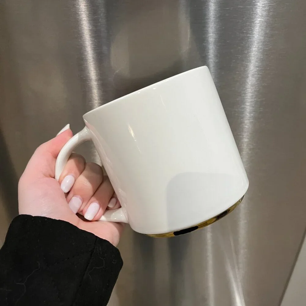 BNWT Williams Sonoma Gold Monogram Mug (Letter H)